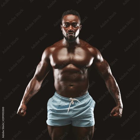 black muscle naked men